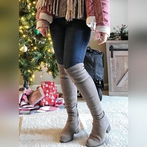 Knee-High Taupe Boots